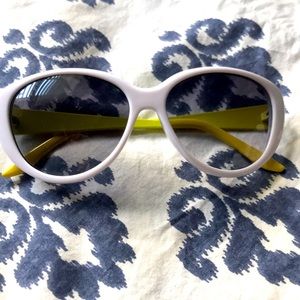 White shades with yellow